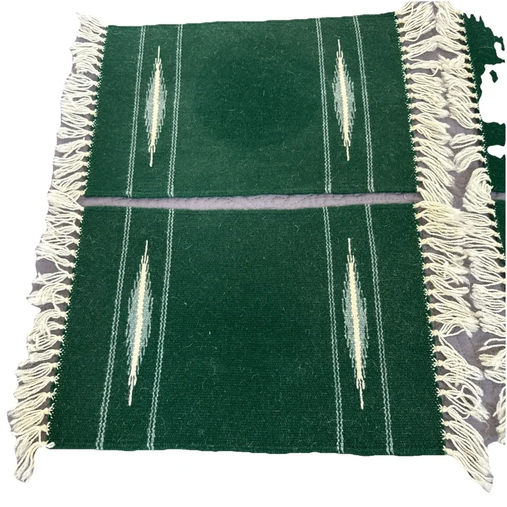 4 VTG Ortega's Chimayo Handwoven Wool Southwest Table Place Mat 11x16